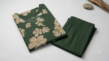 💯 premium quality 
Gadwal cotton febric set
With digital design 
Pant with pocket