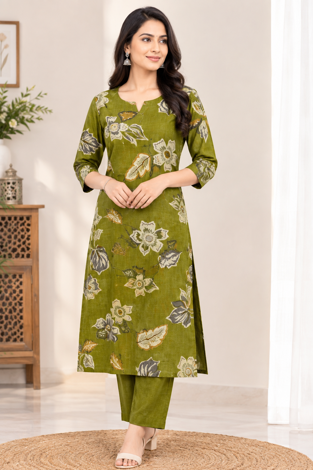 💯 premium quality 
Gadwal cotton febric set
With digital design 
Pant with pocket