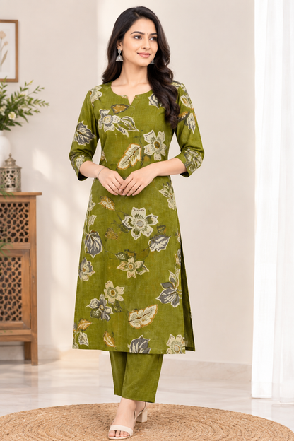 💯 premium quality 
Gadwal cotton febric set
With digital design 
Pant with pocket