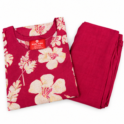💯 premium quality 
Gadwal cotton febric set
With digital design 
Pant with pocket