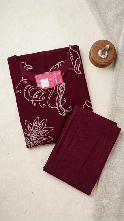 💯 premium quality 
Gadwal cotton febric set
With digital design 
Pant with pocket
