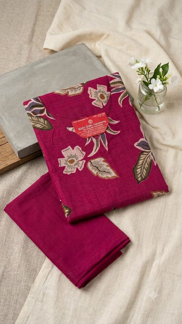 💯 premium quality 
Gadwal cotton febric set
With digital design 
Pant with pocket