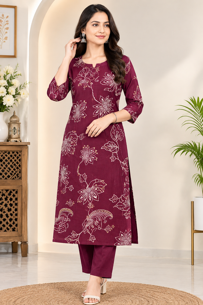 💯 premium quality 
Gadwal cotton febric set
With digital design 
Pant with pocket