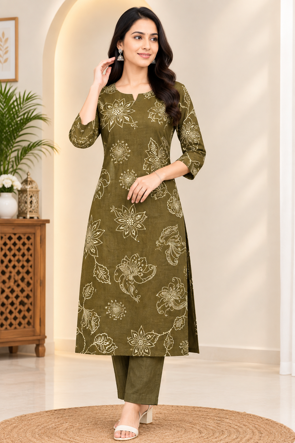 💯 premium quality 
Gadwal cotton febric set
With digital design 
Pant with pocket