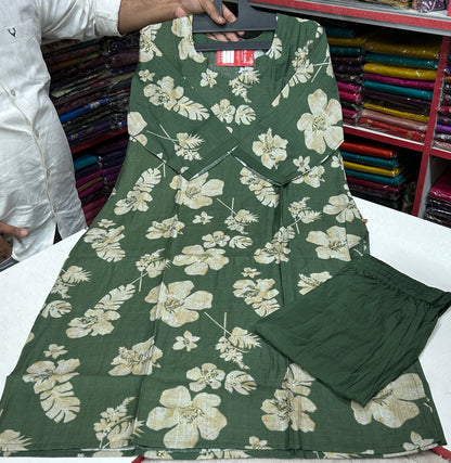 💯 premium quality 
Gadwal cotton febric set
With digital design 
Pant with pocket