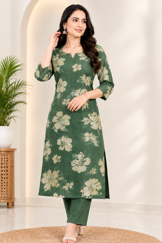 💯 premium quality 
Gadwal cotton febric set
With digital design 
Pant with pocket