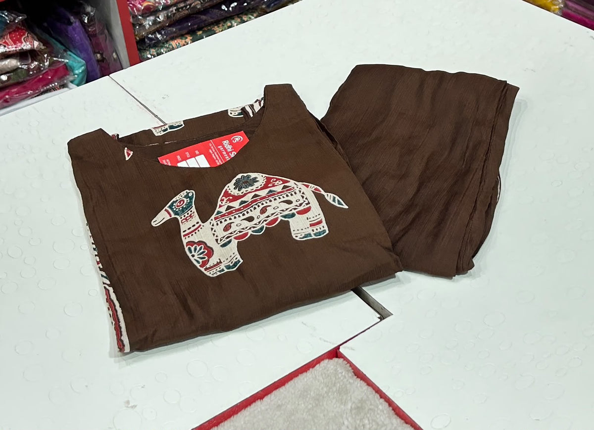 💯 premium quality  Gadwal cotton febric  Office wear set With kalamkari design