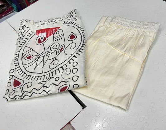 💯 premium quality  Gadwal cotton febric  Office wear set With kalamkari design