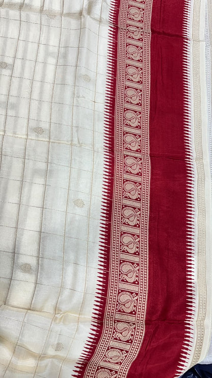 Premium Quality Pure Viscose Silk Saree With Zari Weaving Bentex Border & Peacock Design Rich Pallu & Contor Blouse 2