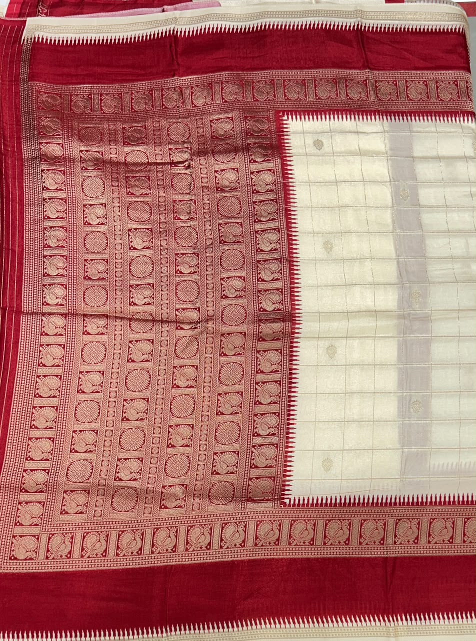 Premium Quality Pure Viscose Silk Saree With Zari Weaving Bentex Border & Peacock Design Rich Pallu & Contor Blouse 2