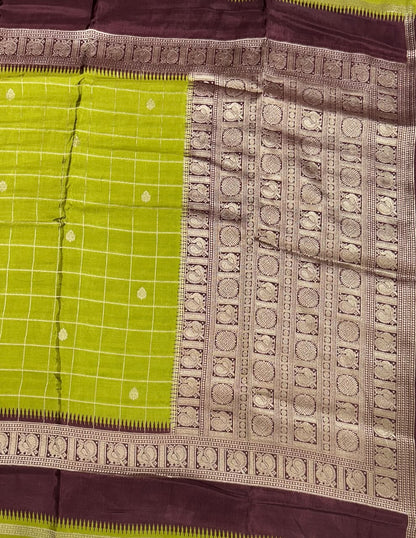 Premium Quality Pure Viscose Silk Saree With Zari Weaving Bentex Border & Peacock Design Rich Pallu & Contor Blouse