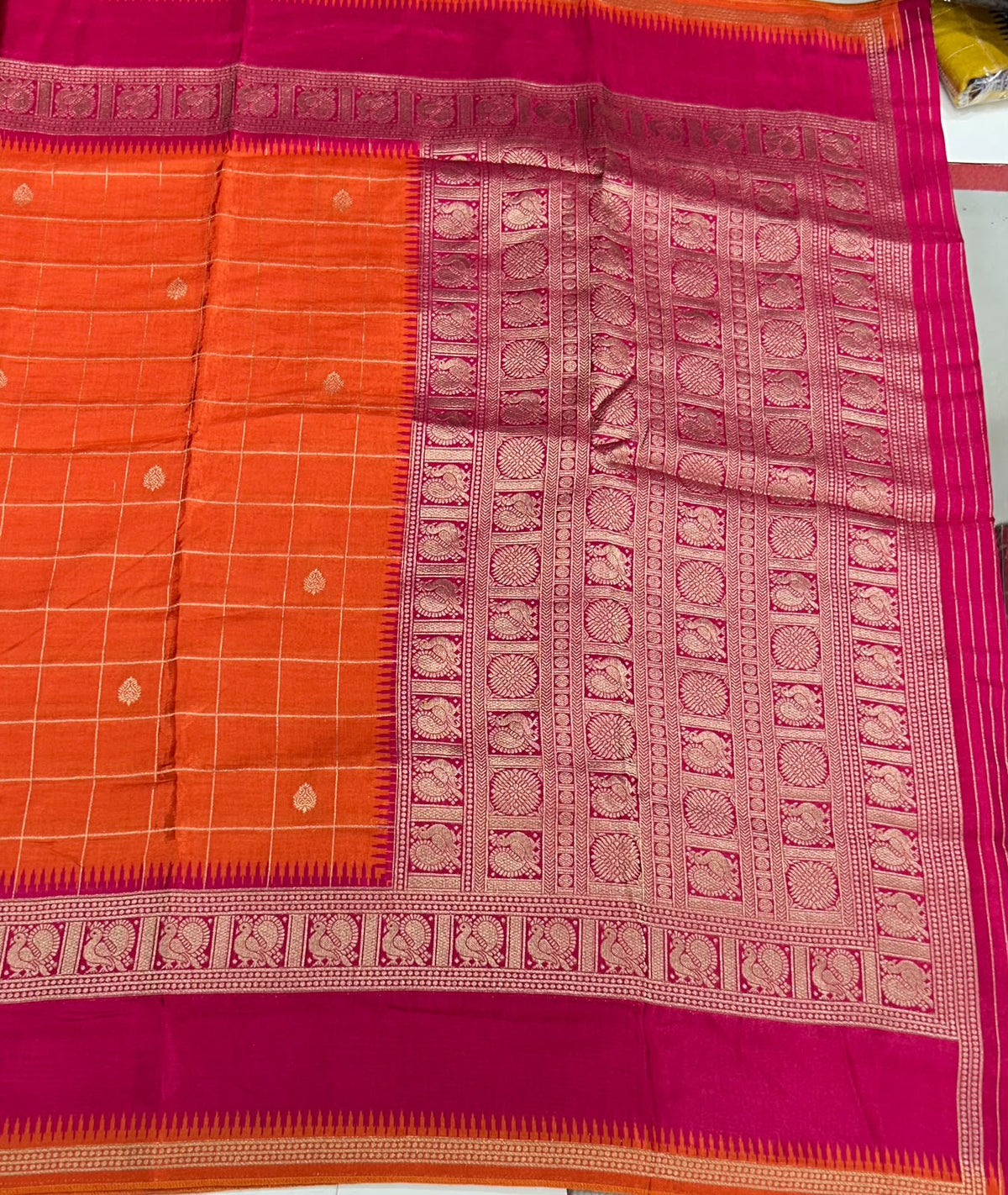 Premium Quality Pure Viscose Silk Saree With Zari Weaving Bentex Border & Peacock Design Rich Pallu & Contor Blouse 3