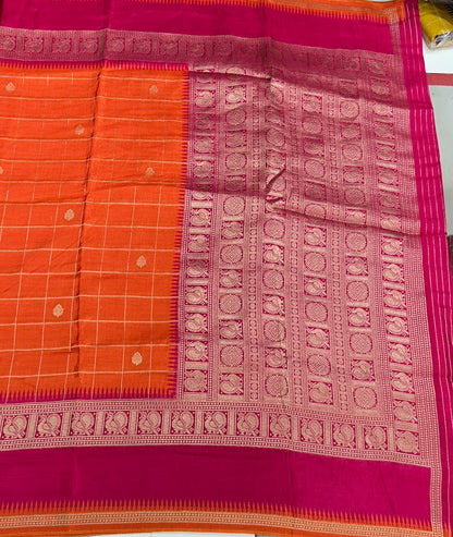 Premium Quality Pure Viscose Silk Saree With Zari Weaving Bentex Border & Peacock Design Rich Pallu & Contor Blouse 3