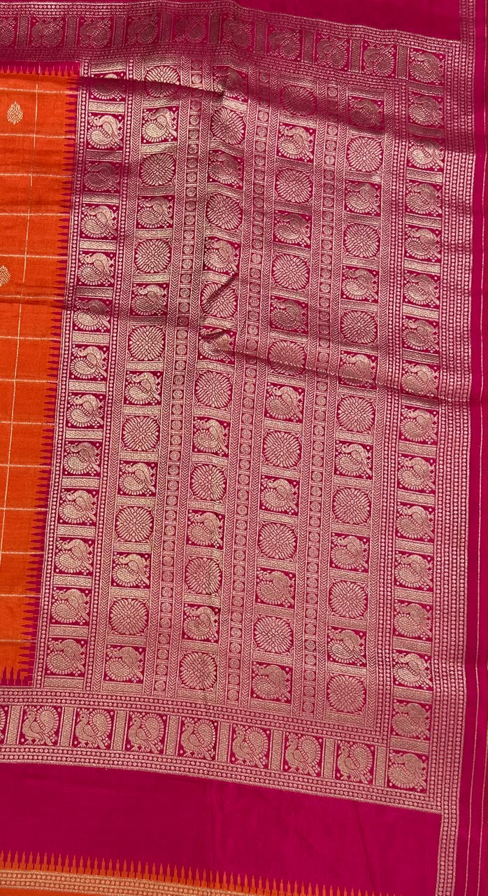 Premium Quality Pure Viscose Silk Saree With Zari Weaving Bentex Border & Peacock Design Rich Pallu & Contor Blouse 3