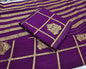 Premium Quality Viscose khadi Georgette saree  With Zari Weaving check & Ratha Design Saree