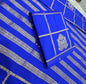 Premium Quality Viscose khadi Georgette saree  With Zari Weaving check & Ratha Design Saree 2