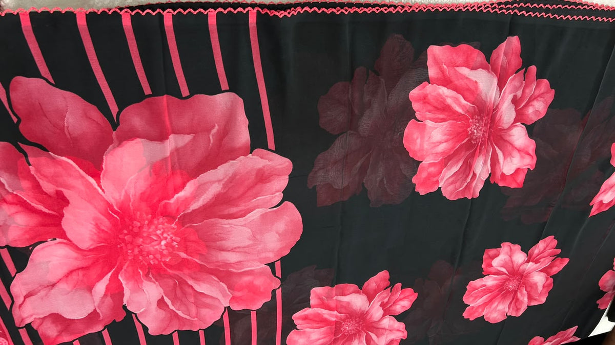 premium quality  Shiffon georgette saree  With arco border design