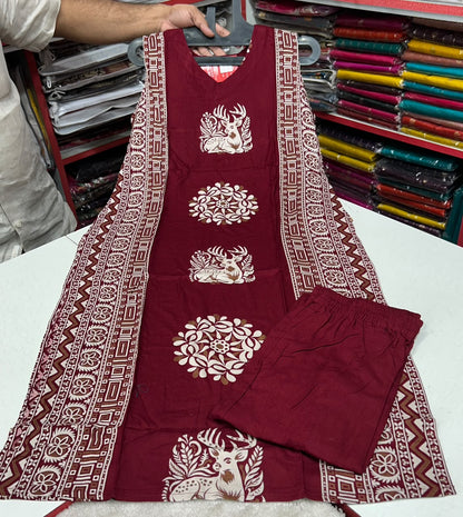 💯 premium quality  Gadwal cotton febric  Office wear set With kalamkari design