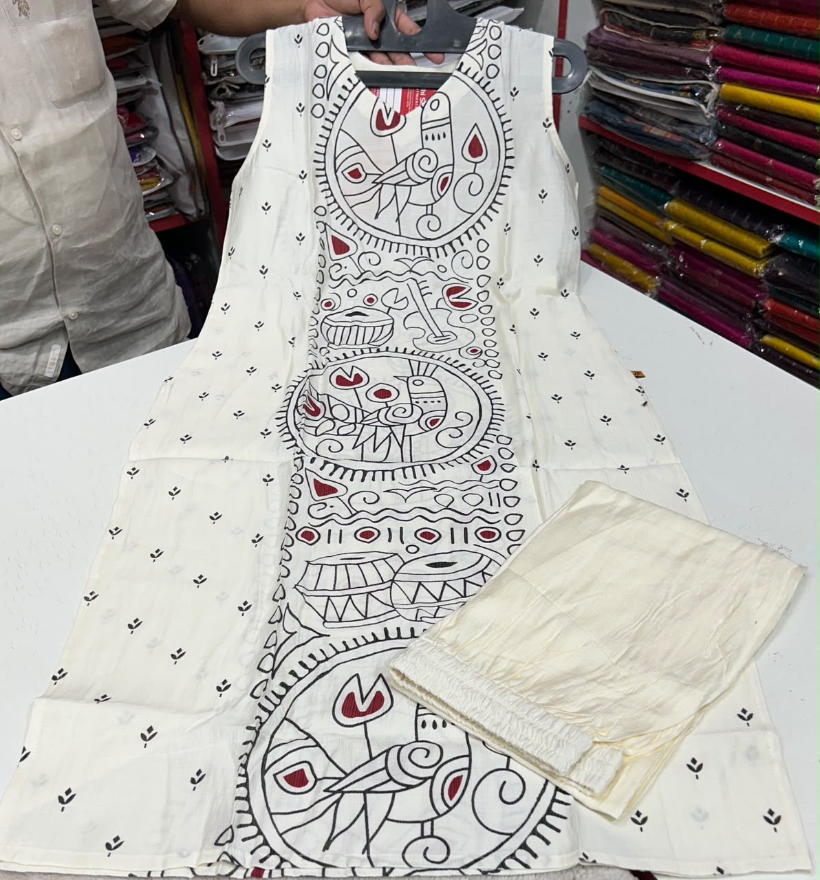 💯 premium quality  Gadwal cotton febric  Office wear set With kalamkari design