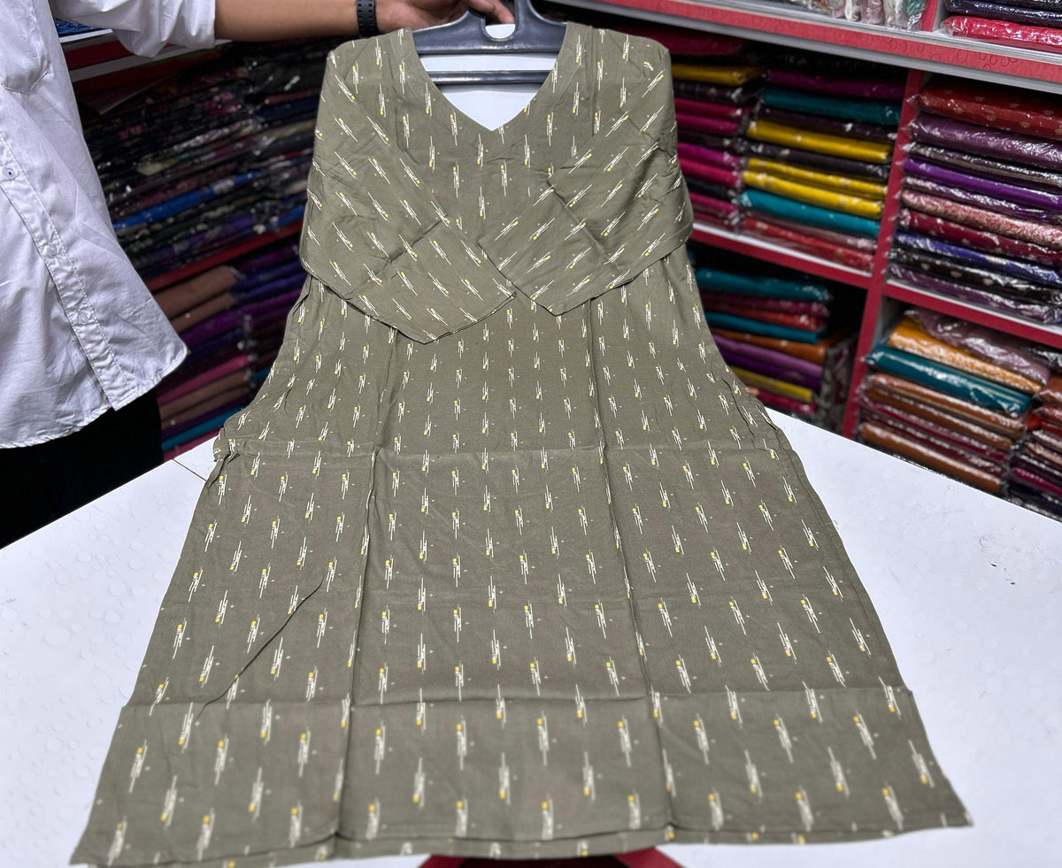 100% Premium Quality Soft Cotton Fabric Kurti with Pocket Violet