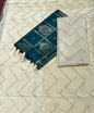 premium quality  Soft vichitra febric saree  With foil ratha & check design  Contora shimeer work blouse